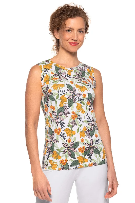 Buy More, Save More Women's Morada Everyday Basic Tank | Apricot Crush Floral Paradise