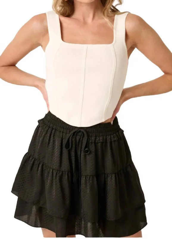 Save Big Knitted Corset Top In Off White