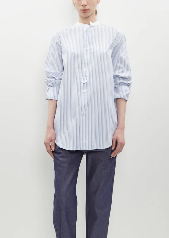 Bid Farewell To The Old Season Boyd Shirt — Blue Stripe/White