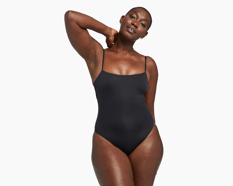 Limited Time Offer Vitamin A Swim Jenna High Leg One Piece Full Cut - Black Ecolux