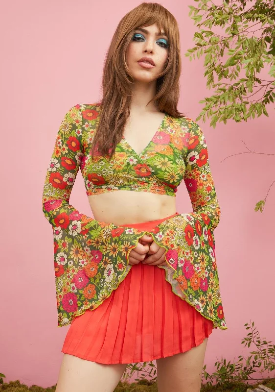 Beat The Heat In Tropical Styles Modern Love Wrap Crop Top