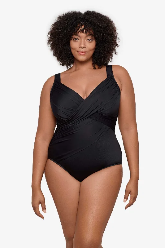 Flash Deals Plus Size Rock Solid Revele One Piece Swimsuit