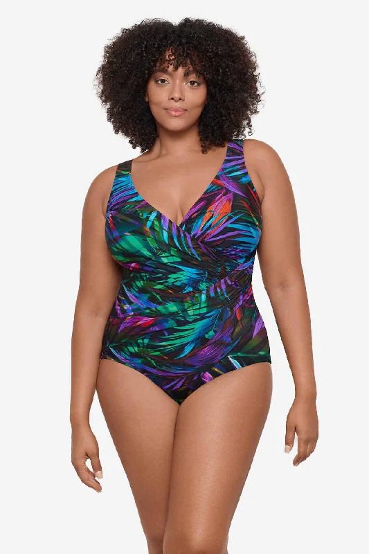 Rocker Chic Fashion Plus Size Palma Paradiso Oceanus One Piece Swimsuit