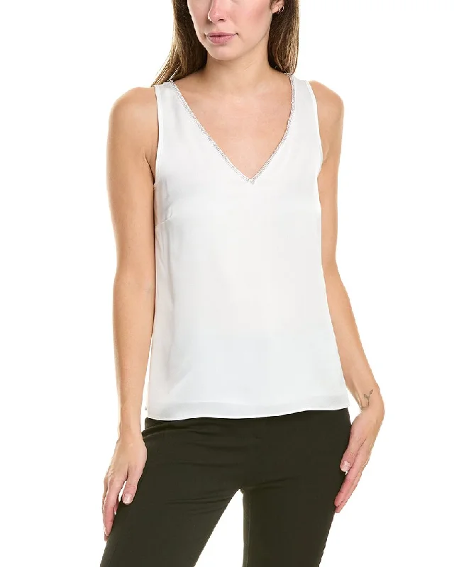 Hollywood Glam Award - Show Style Vince Camuto Rhinestone Trim Tank