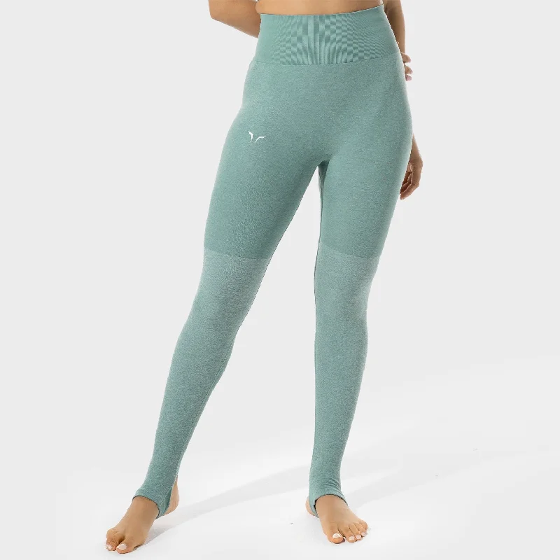 Effortless Everyday Wear Women's Fitness - Seamless Leggings - Basil Marl