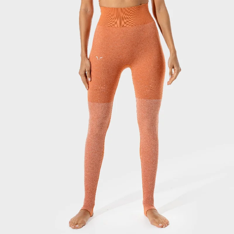 Trendy Street Style Attire Women's Fitness - Seamless Leggings - Copper Coin Marl