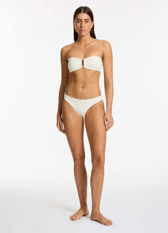 Limited Time Deal Isla Rib Hipster Bikini Bottom - Cream