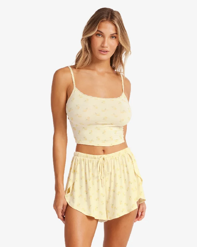 Dreamy Draping Sleep Tank | Lemon Print