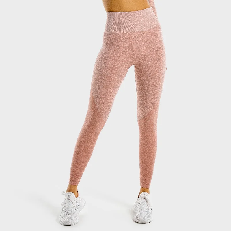 Hot Trends Marl Seamless Leggings - Rose Gold