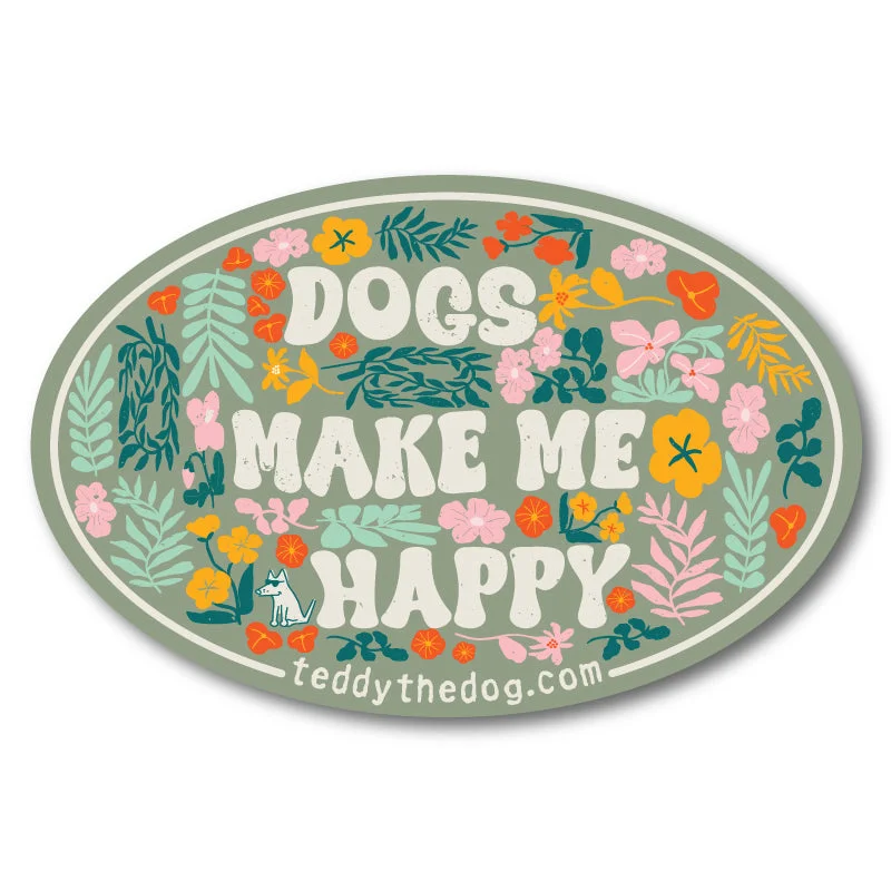 Unleash Your Trendy Side Dogs Make Me Happy - Car Magnet