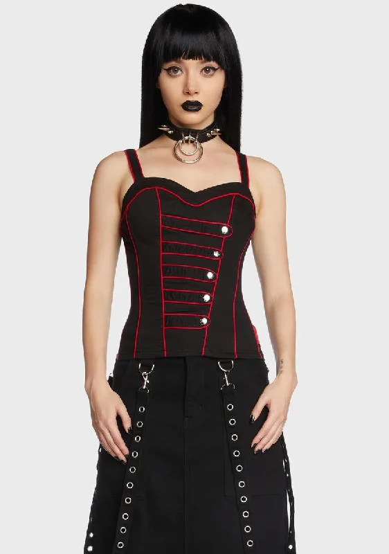 Chic Casual Style Band Corset Top