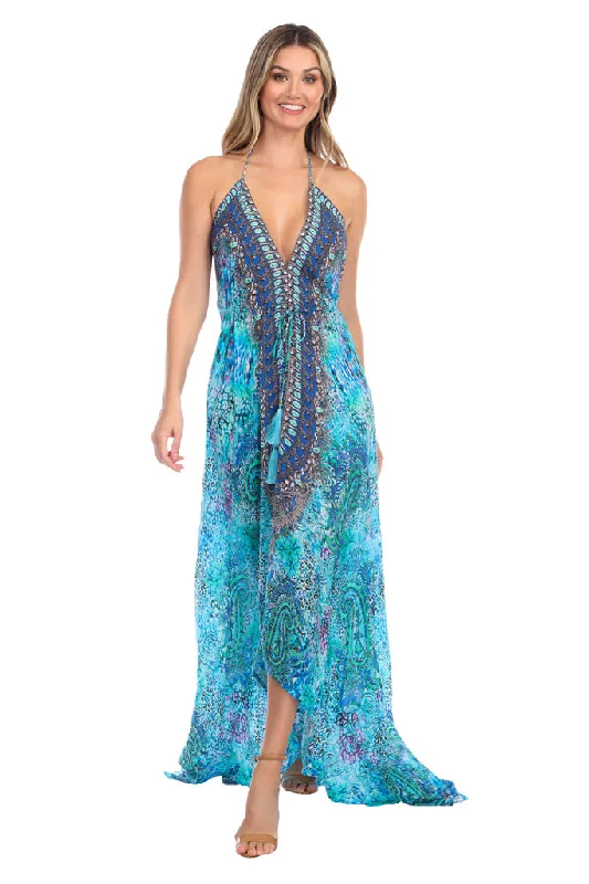 All Season Basics Discount LA MODA CLEOPATRA PRINTED CONVERTIBLE 3 WAY MAXI DRESS WHOLESALE