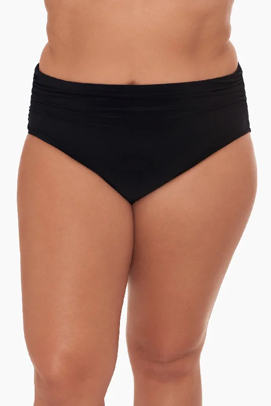 Limited Edition Plus Size Shirred Jersey Swim Bottom