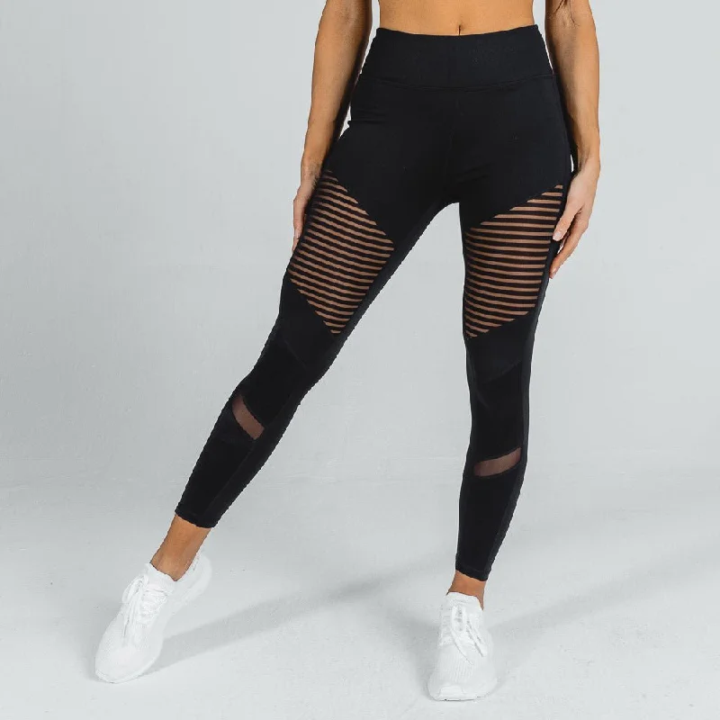 Catch Every Fashion Trend Mesh Leggings - Black