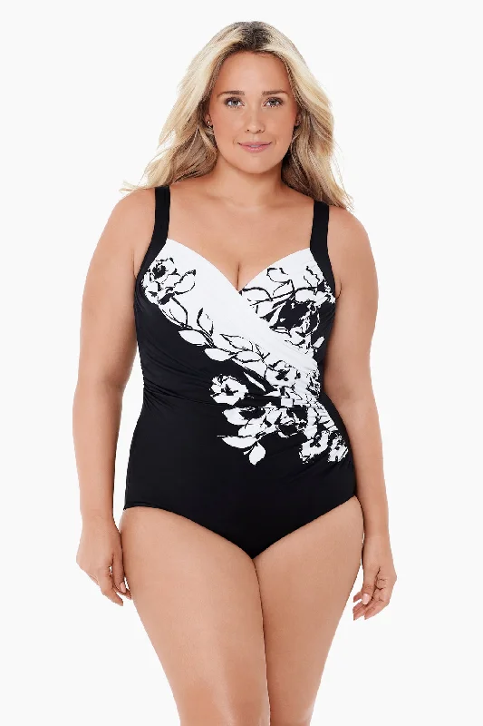 Grab Romantic Date - Night Styles Now Plus Size Sub Rosa Sanibel One Piece Swimsuit