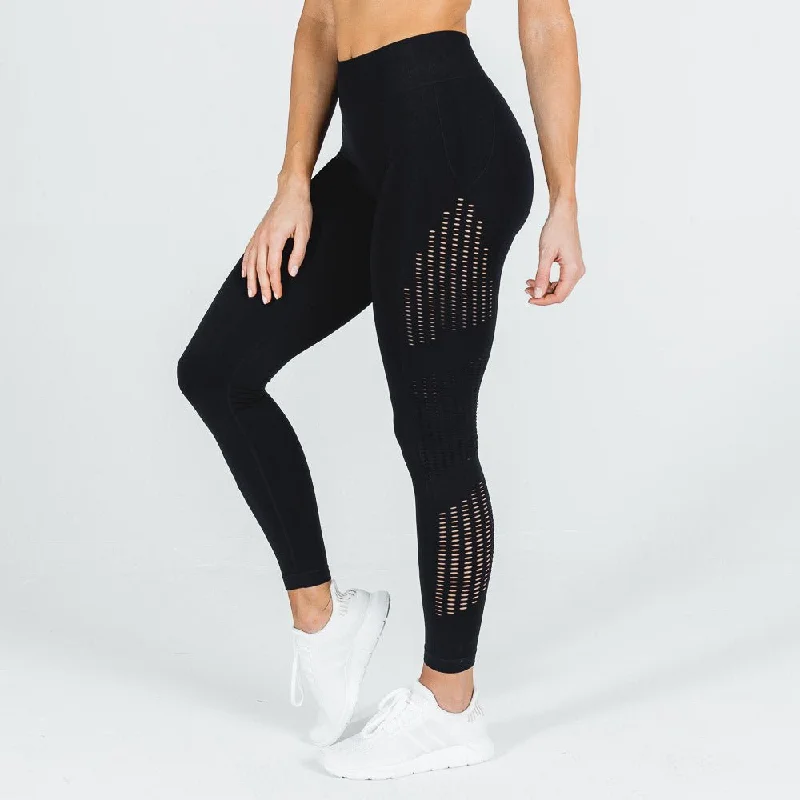 Trendy Women's Wear Collection She-Wolf Seamless Leggings - Black