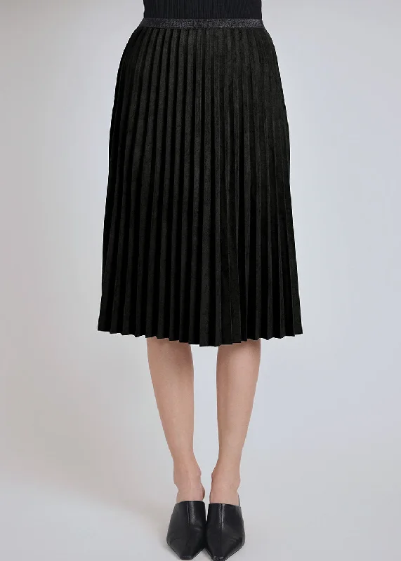 Urban Femme Streetwear Black Suede Skirt