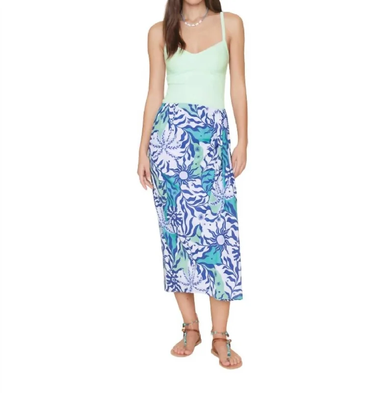 Stylish Savings Celia Skirt In Stellar Blue Heli