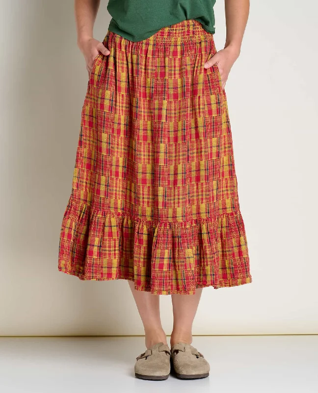 Graceful Drape Cipher Midi Skirt