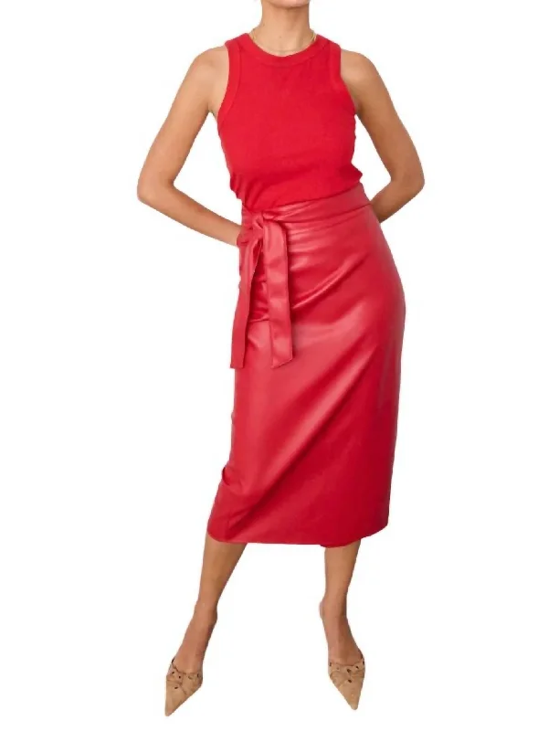 Stylish Looks Jasper Skirt In Red