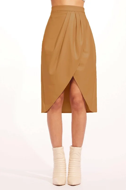 Edgy Fashion Joyce Skirt In Toupe