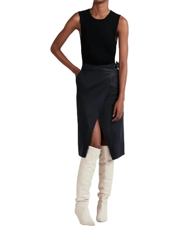 Urban Femme Streetwear Layla Asymmetrical Skirt In Navy