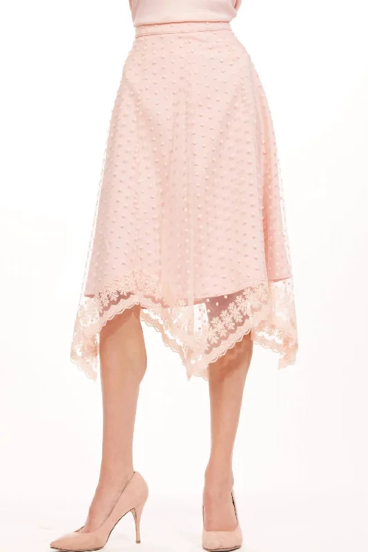 Sporty Streetwear Leriel Skirt In Blushing Dot