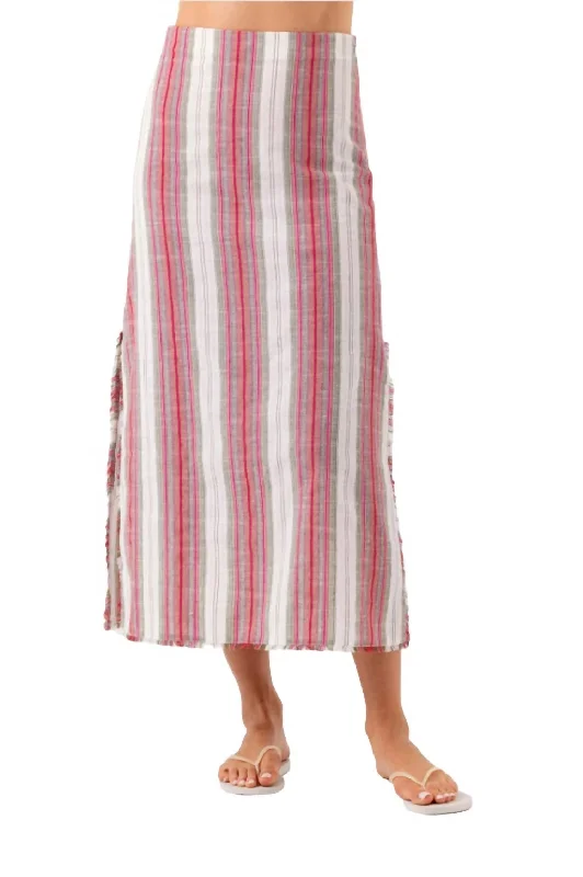 Wardrobe Upgrade Louie Skirt In Sunshade Stripe