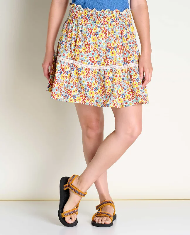 Spring Fashion Marigold Ruffle Skirt