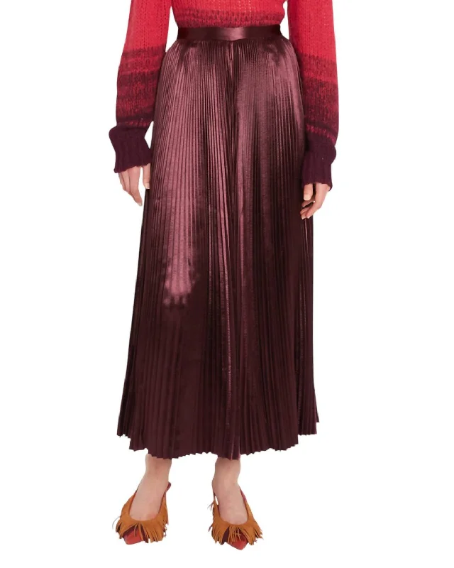 Hot Styles Rami Skirt In Mahogany