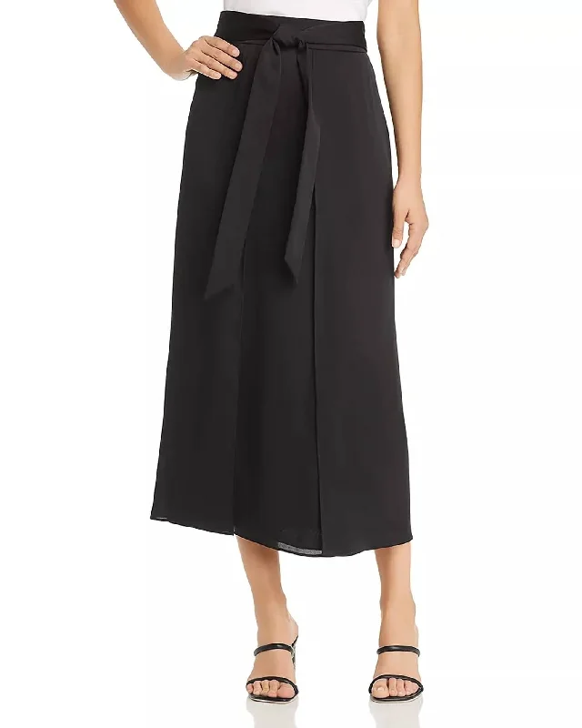 Relaxed Fashion Sahara Tie-Waist Skirt In Black