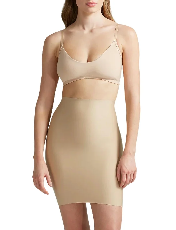 Special Offers, Don't Miss Two-Faced Tech Half Slip Skirt In Nude