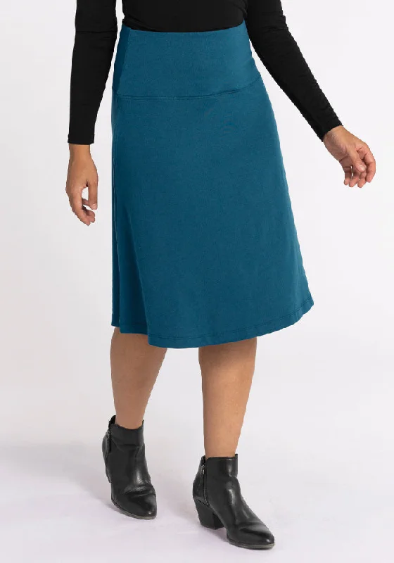 New Styles Just In Marilyn Flowy Midi Skirt - Real Teal