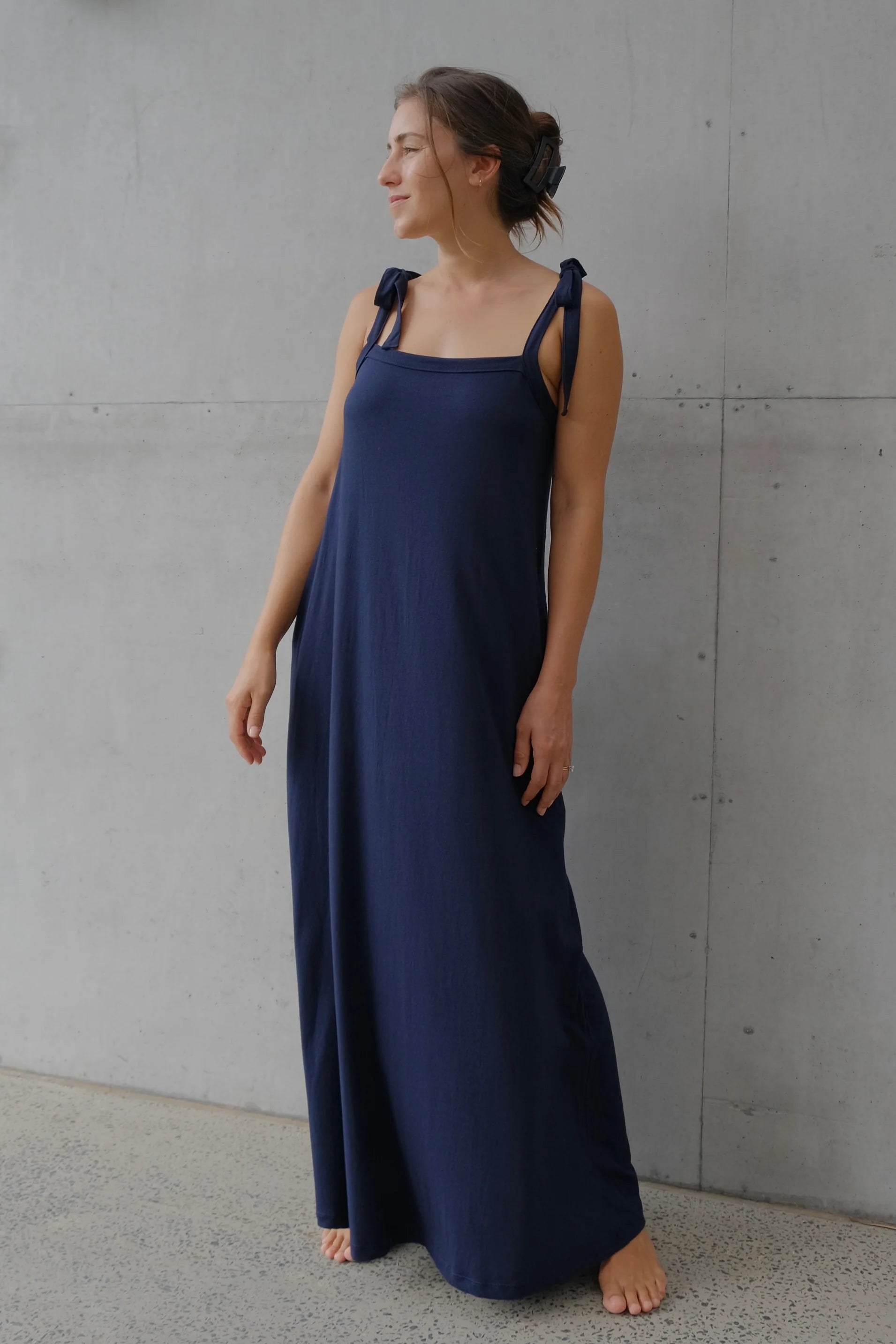 Dreamy Draping Number Thirty One Charlotte Maxi Dress - Navy