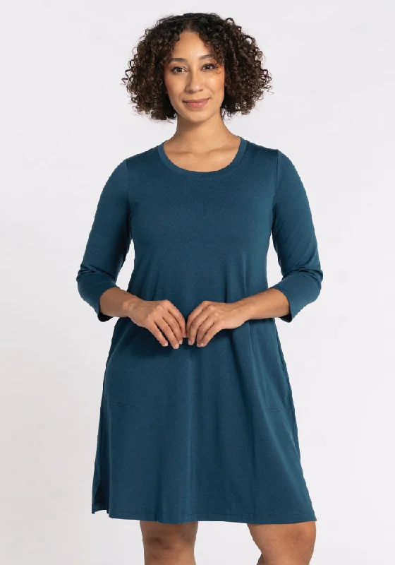 Season Offer Rissa A Line Dress - Real Teal