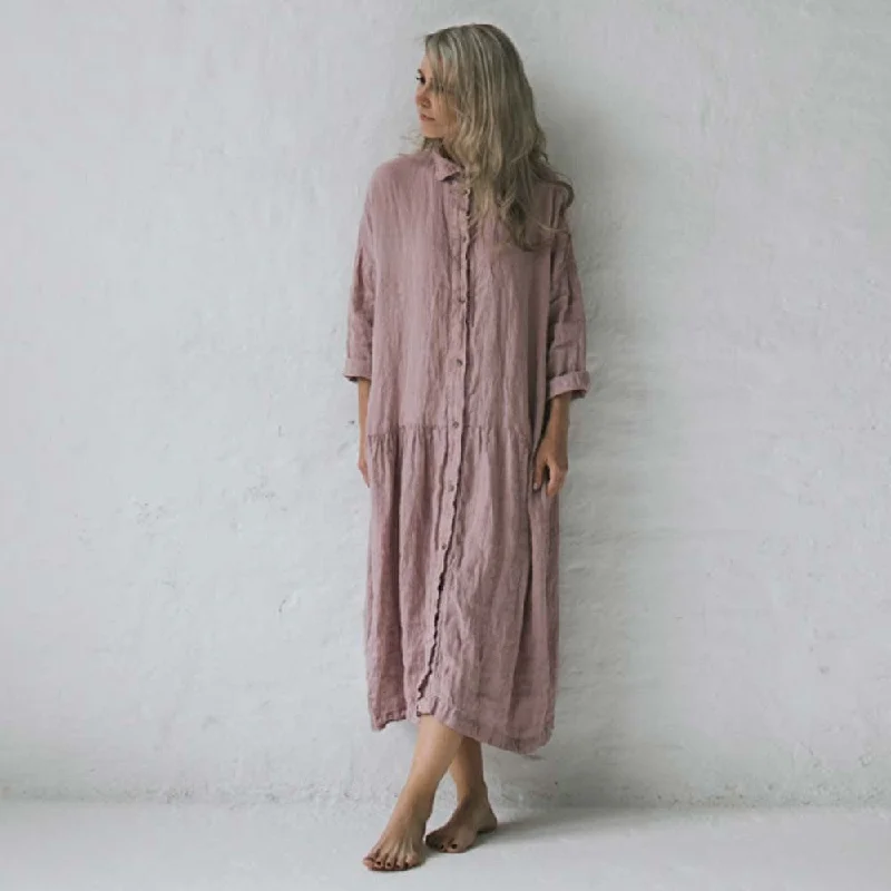 Father's Day Deals Seaside Tones Oversized Dress - Dusty Pink