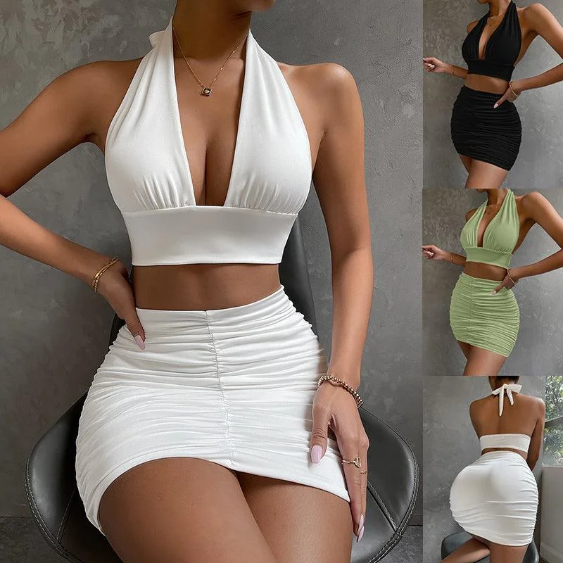 Exclusive Sale Women's Dress Suit Two-piece Lace-up Hip Top