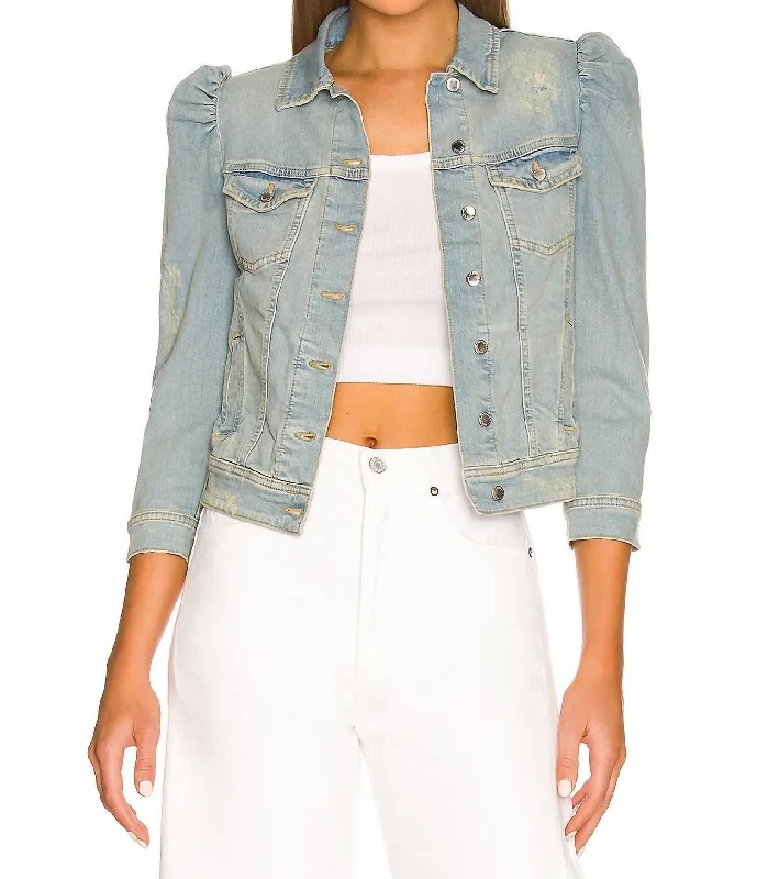 Style Revolution Ada Jacket In Porcelain Blue