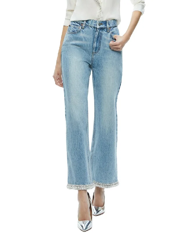 Vibrant Styles alice + olivia Ora High-Rise Embellished Jean