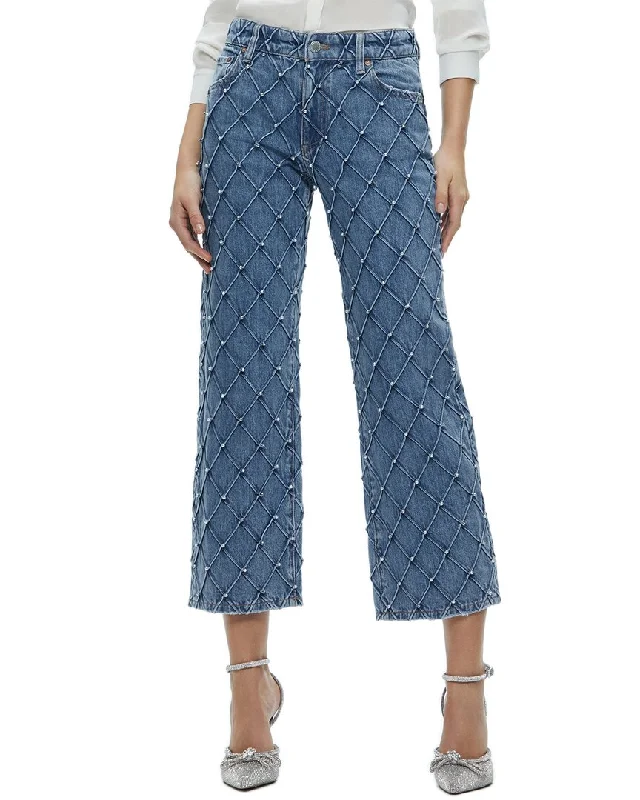 Massive Savings alice + olivia Weezy Quilt Cropped Mr Jean