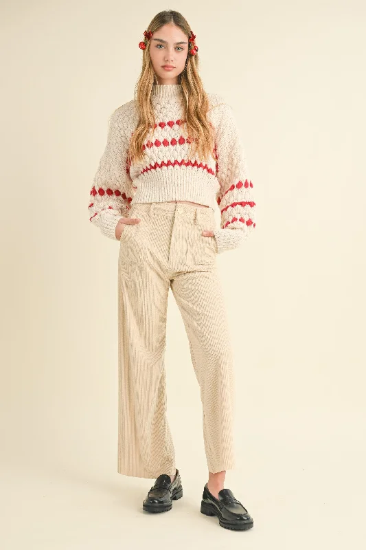 Inspired By You, Designed For You Beige Mixed Corduroy With Pocket Pants