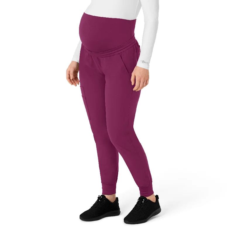 Chic Outfits Carhartt Force Essentials Women's Maternity Jogger Scrub Pant - Wine