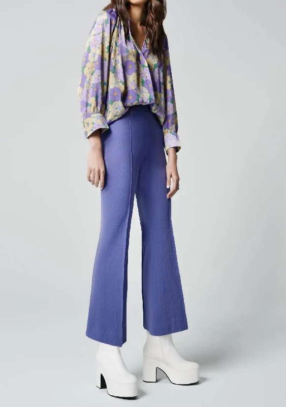 Special Offer Cropped Pintuck Pant In Deep Mauve