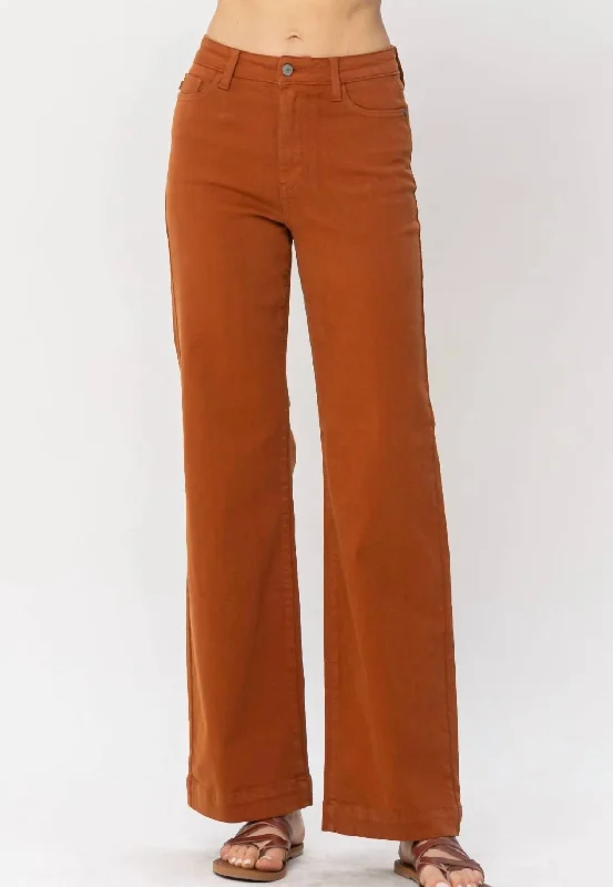 Anniversary Sale High Waist Straight Jeans In Auburn Orange