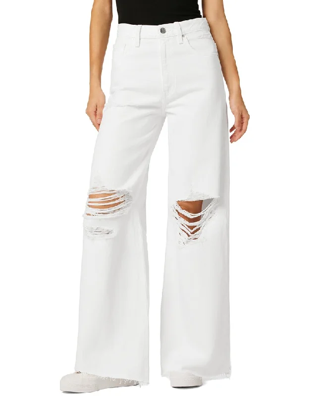 Current Trends HUDSON Jeans James High-Rise Wide Leg Dest. White Jean