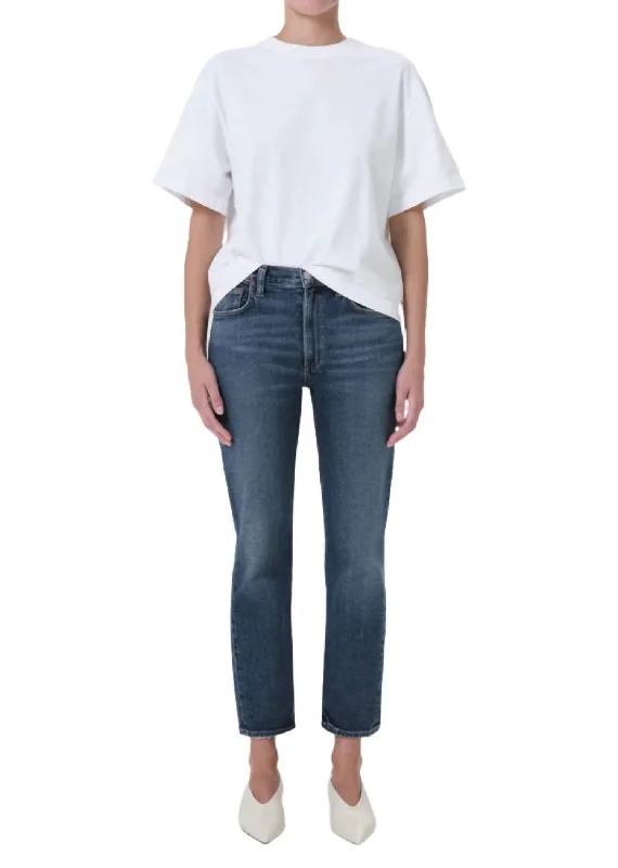 Graceful Movement Kye Mid Rise Straight Crop Jean In Control