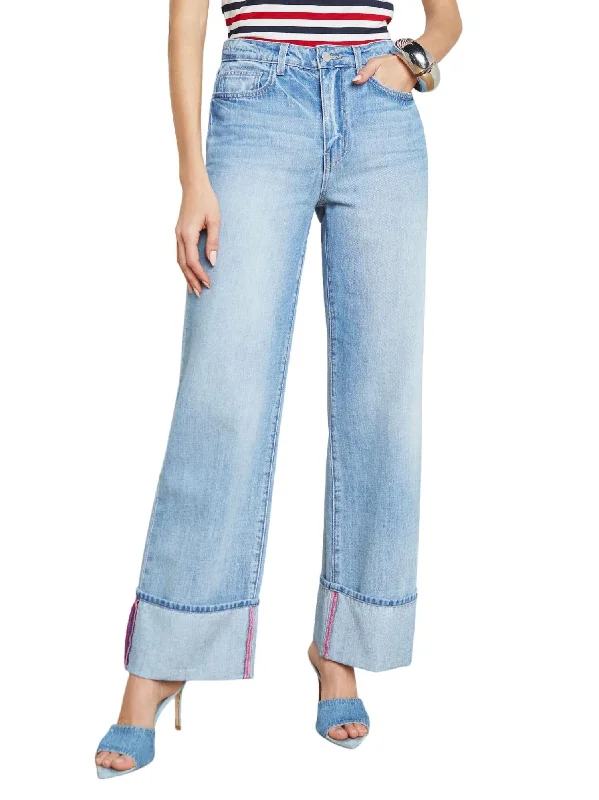 Luxury Comfort Miley Cuffed Wide Leg Jean In Emerson