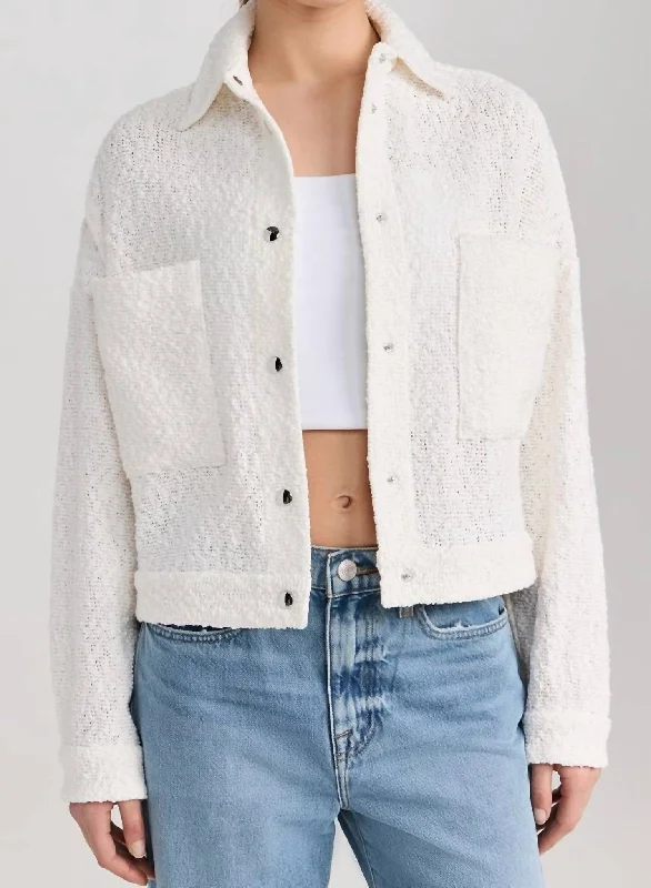 Catch Every Fashion Trend Pabli Snap Closure Jacket In White