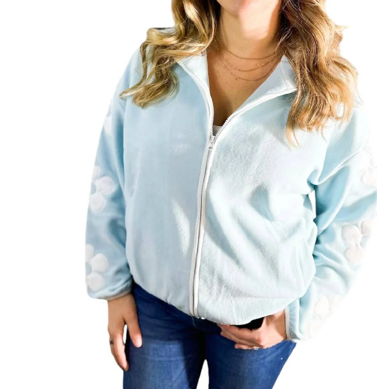 Chic Trends For The Fashion Savvy Retro Weekend Fleece Full Zip In Daisies