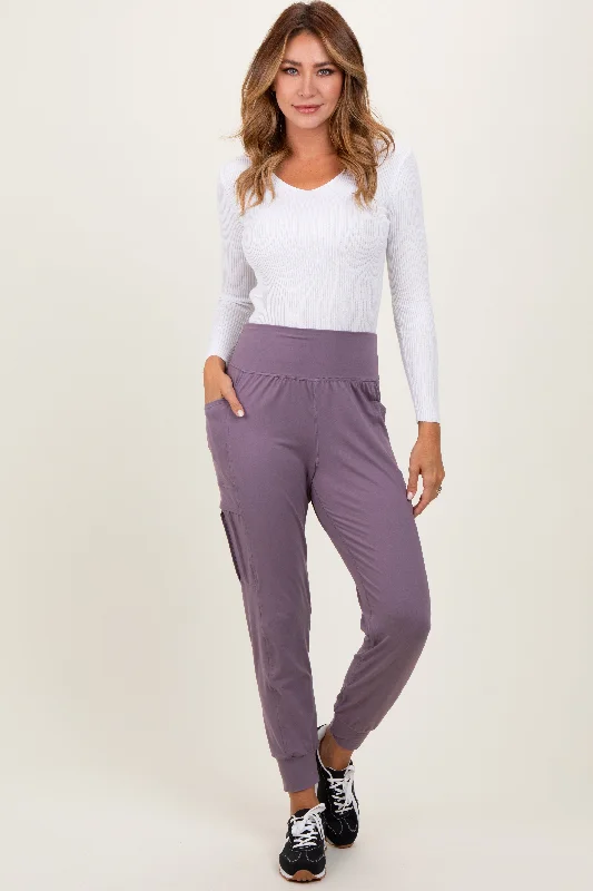 Trend Alert Violet Cargo Pocket Jogger Pants